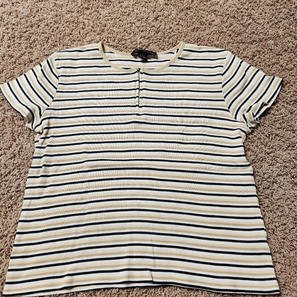90s striped womens shirt. Size large